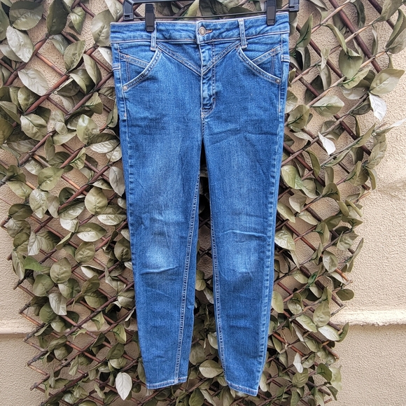 Free People We The Free Riley Back Seam Jeans Size 28" 28 x 27 High Rise - Picture 2 of 7